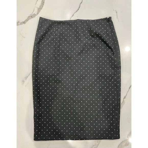 Rebecca Taylor NEW Pencil Skirt Lace Up Back in Black Size 4 - Picture 1 of 5